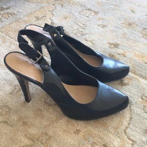Nine West hidden platform slingback